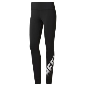 Reebok Cardio Lux Bold Tights Damen - Schwarz - DE 857-WST